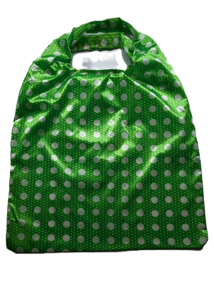 Bright Green White Polka Dot Shopping Bag for Everyday Carry