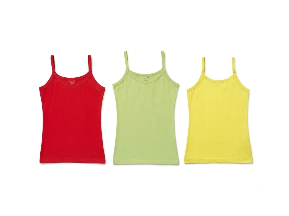 Dollar Missy Pack of 3 Women’s Cotton Camisole | Red, Mint Green and Yellow